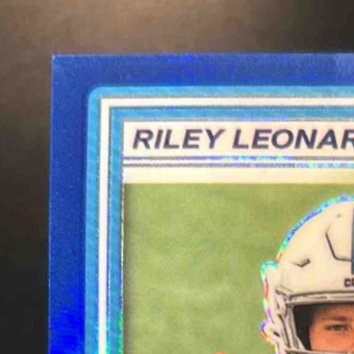 2025 Panini Donruss Optic Riley Leonard Blue Hyper Prizm #255 Indianapolis Colts