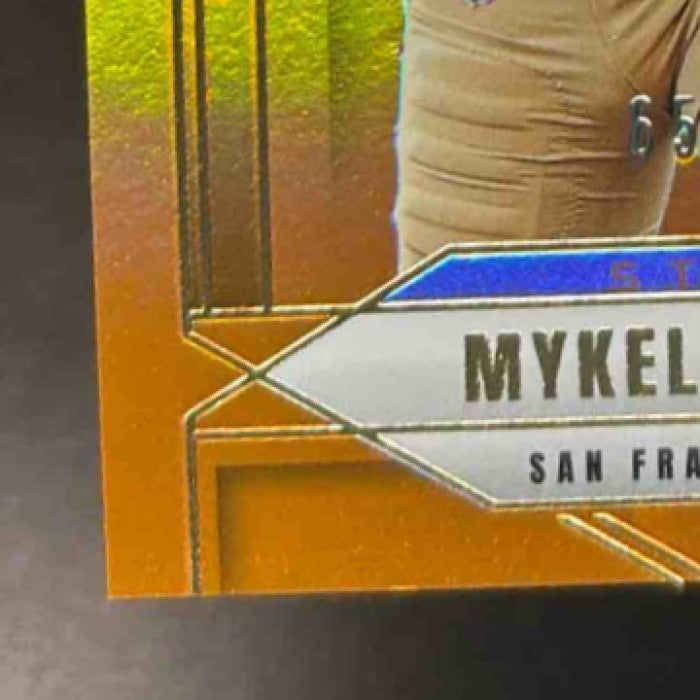 2025 Panini Donruss Elite Mykel Williams Orange /849 #164 RC San Francisco 49ers