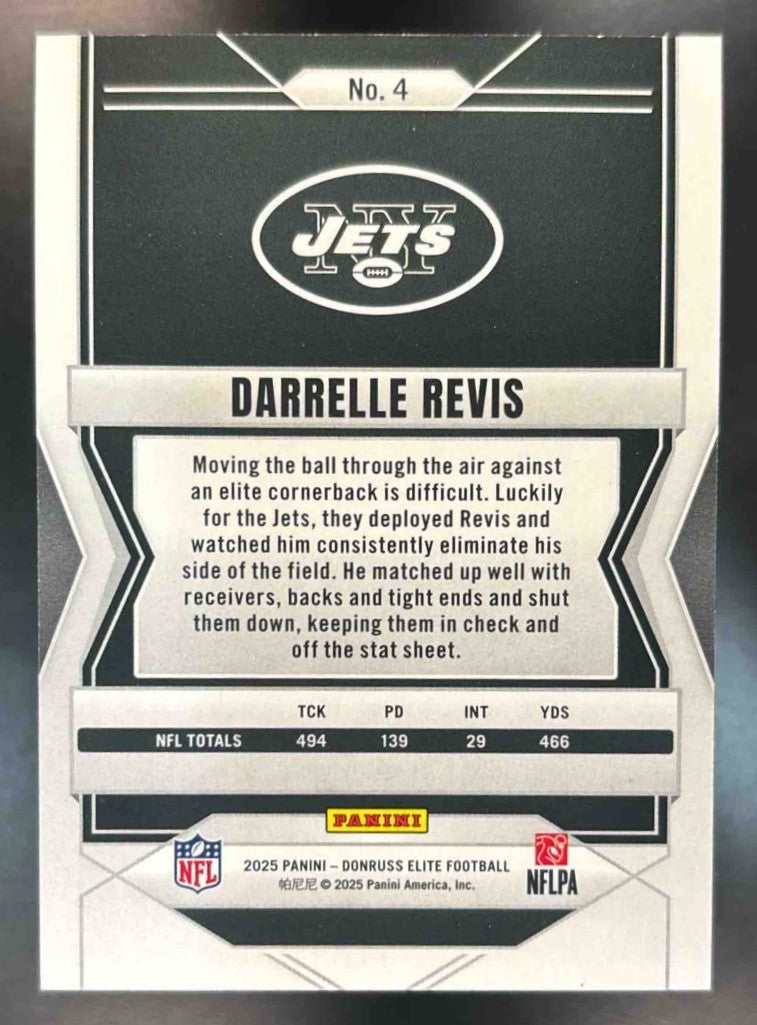 2025 Panini Donruss Elite Darrelle Revis Lavender Pyramids /649 #4 New York Jets