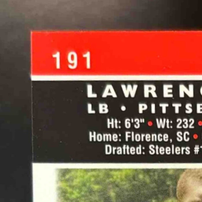 2007 Bowman Lawrence Timmons #191 RC Pittsburgh Steelers