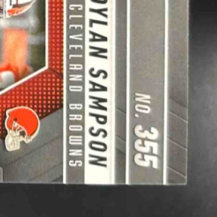 2025 Panini Mosaic Dylan Sampson Rookies Camo Red Prizm #355 RC Cleveland Browns