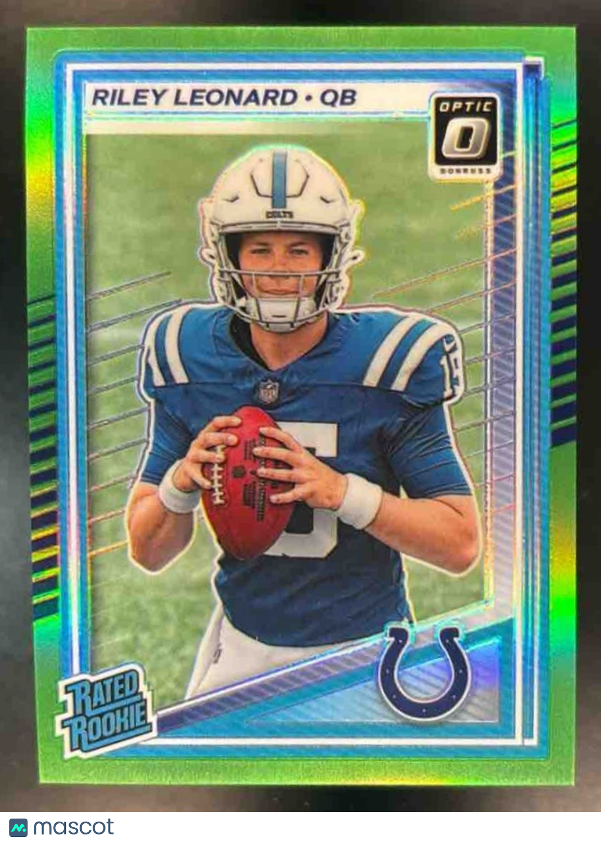 2025 Donruss Optic Riley Leonard Neon Green Prizm /199 #255 Indianapolis Colts