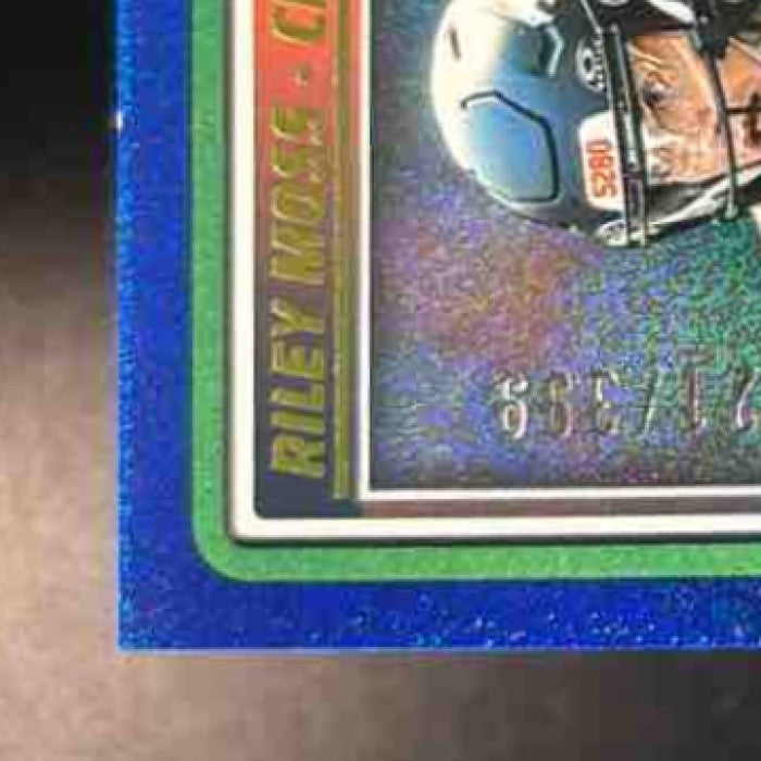 2025 Panini Score Riley Moss Dots Blue /399 #251 Denver Broncos