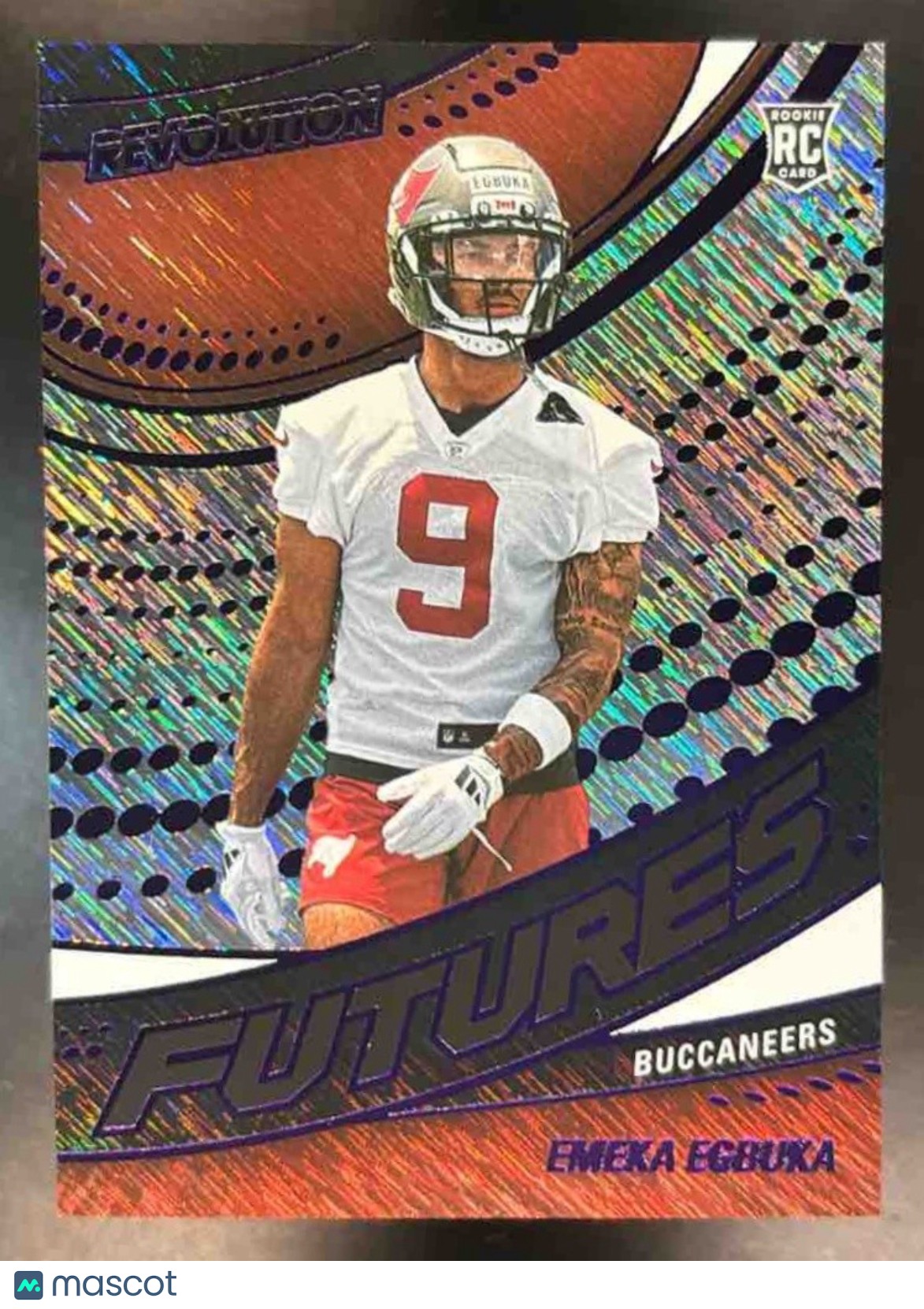 2025 Panini Revolution Emeka Egbuka Futures Purple Storm /10 #15 RC Buccaneers
