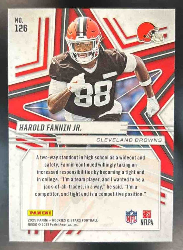 2025 Rookies & Stars Harold Fannin Jr. Purple /999 #126 RC Cleveland Browns