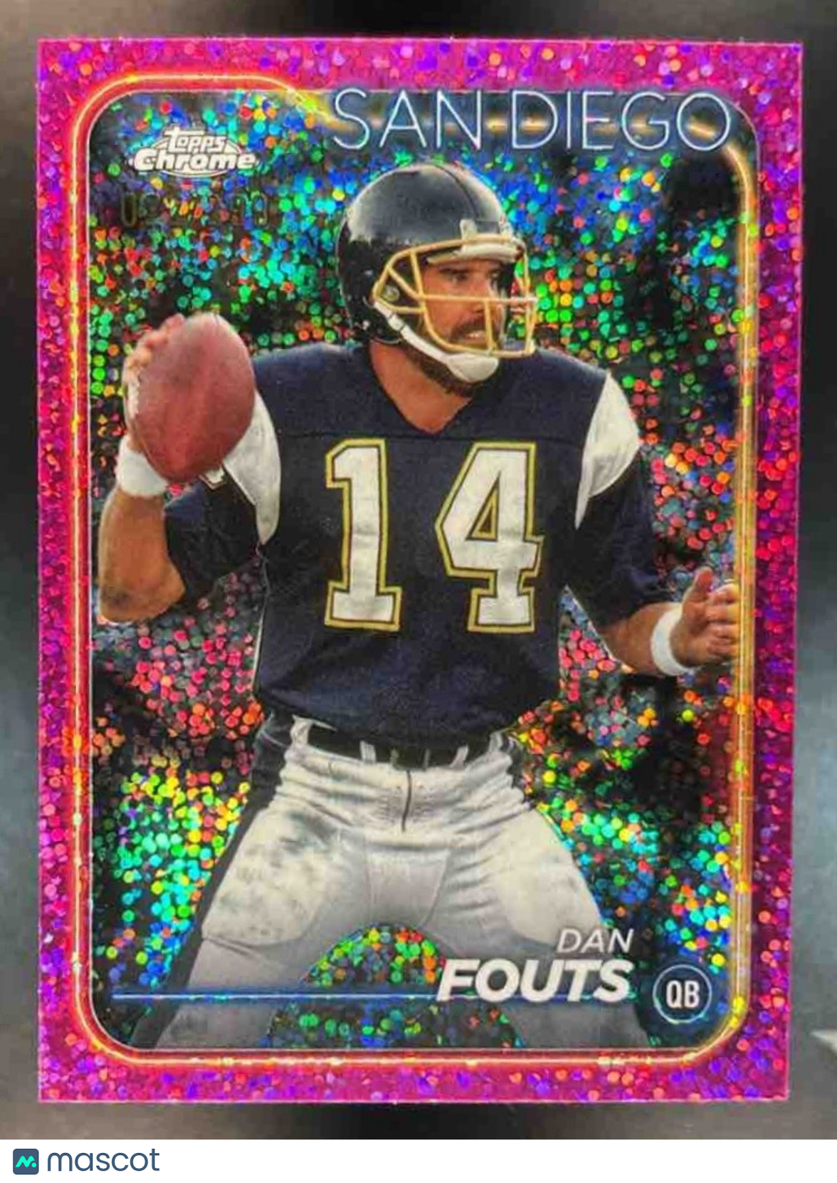 2024 Topps Chrome Dan Fouts Magenta Refractor /399 #172 San Diego Chargers
