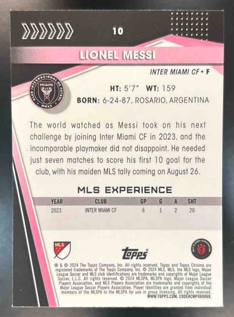 2024-25 Topps Chrome MLS Lionel Messi #10 Inter Miami CF