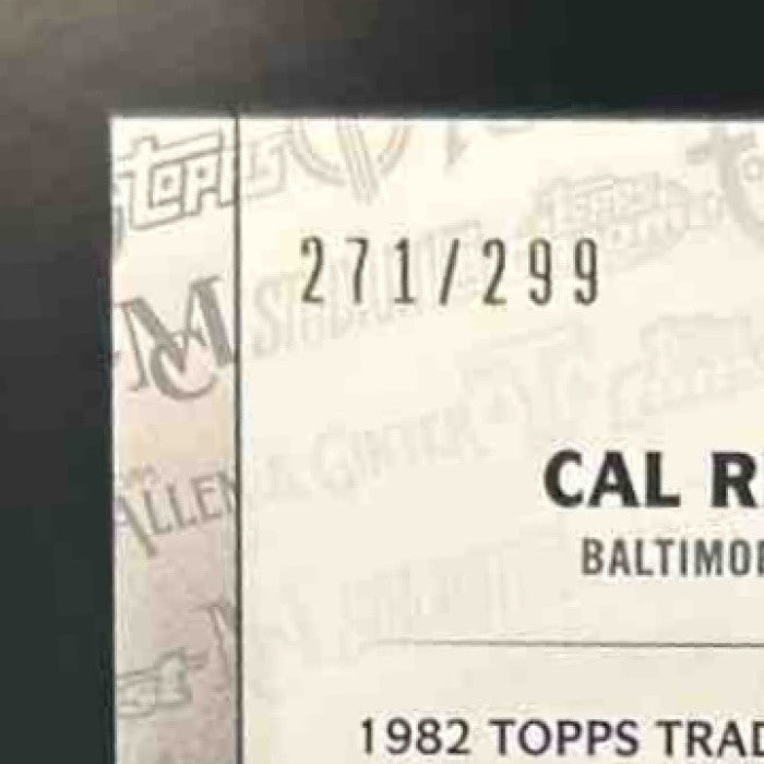 2021 Topps Cal Ripken Jr. 1986 Baseball 35th Anniversary Black /299 Orioles