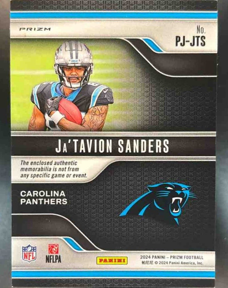 2024 Prizm Ja'Tavion Sanders Premier Jerseys Neon Green Pulsar MEM RC Panthers