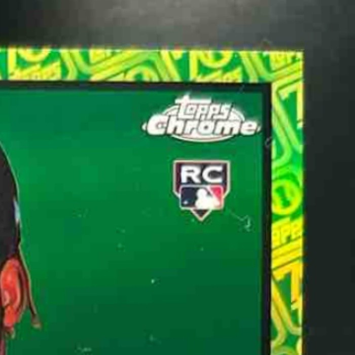 2021 Topps Chrome Platinum Anniversary Jorge Guzman Green/Yellow 70th /99 RC