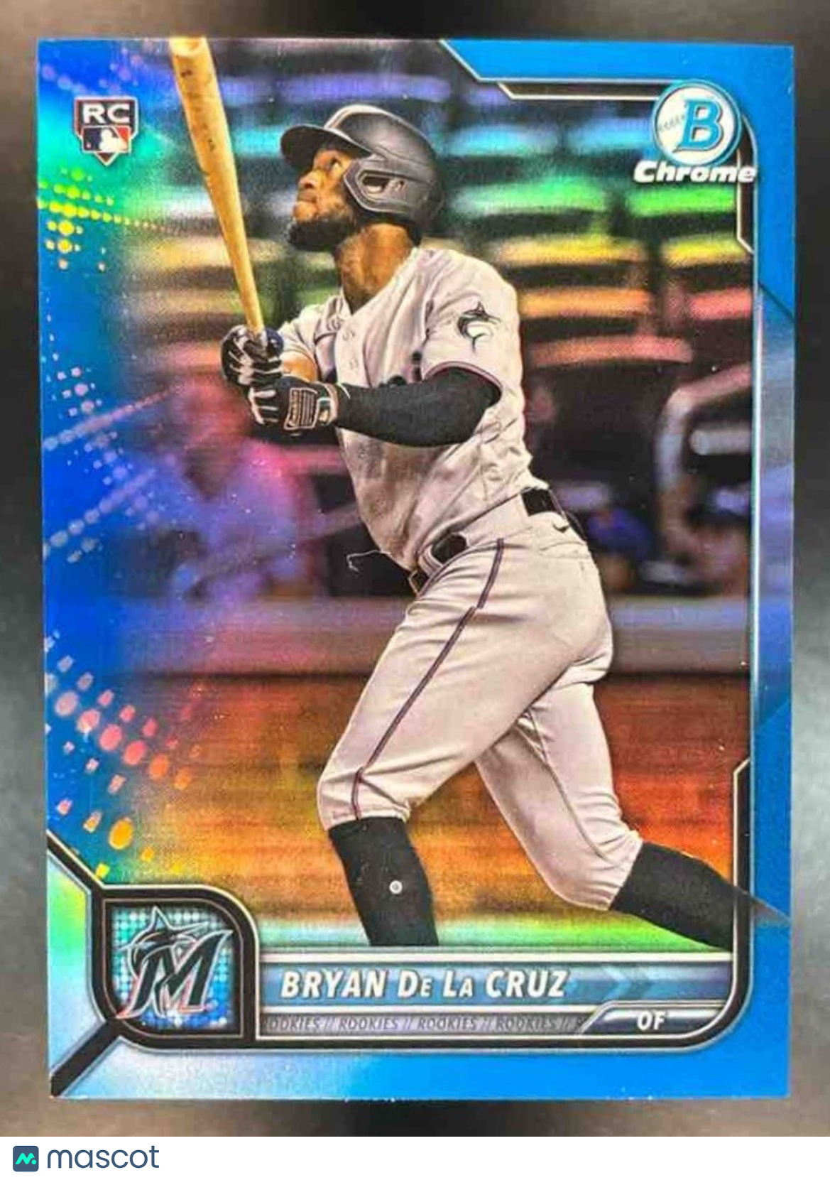 2022 Bowman Chrome Bryan De La Cruz Blue /150 #52 RC Miami Marlins