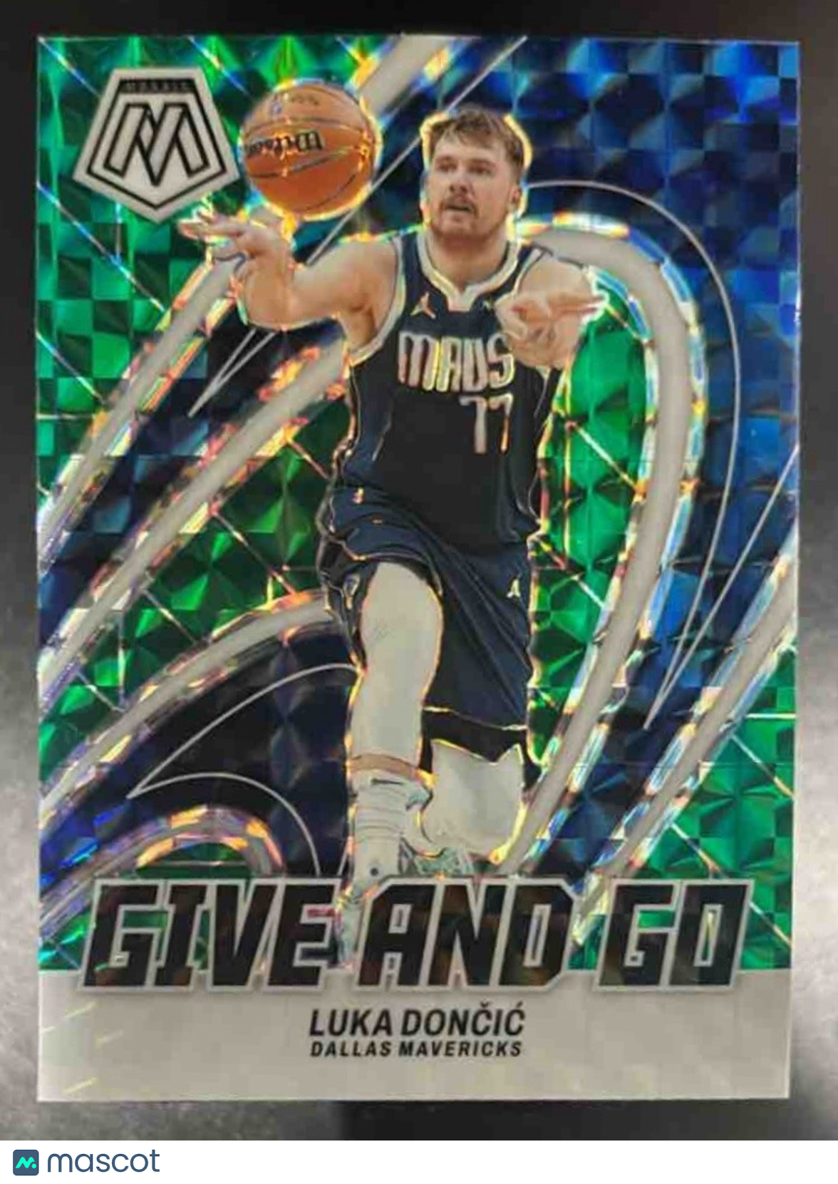 2023-24 Panini Mosaic Luka Doncic Give and Go Mosaic Green #11 Dallas Mavericks