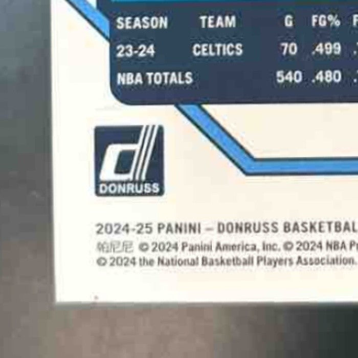 2024-25 Donruss Jaylen Brown Holo Red and Green Laser /99 #25 Boston Celtics