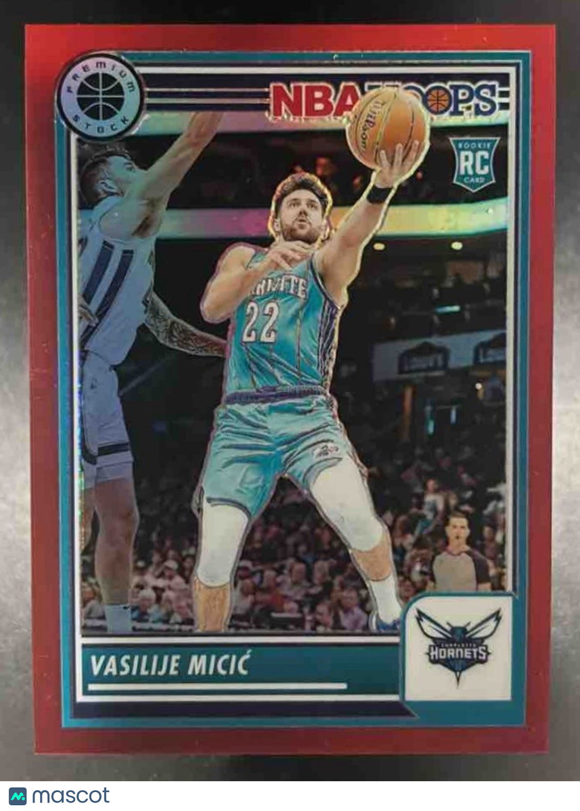 2023-24 Hoops Premium Stock Vasilije Micic Red /275 #75 RC Charlotte Hornets
