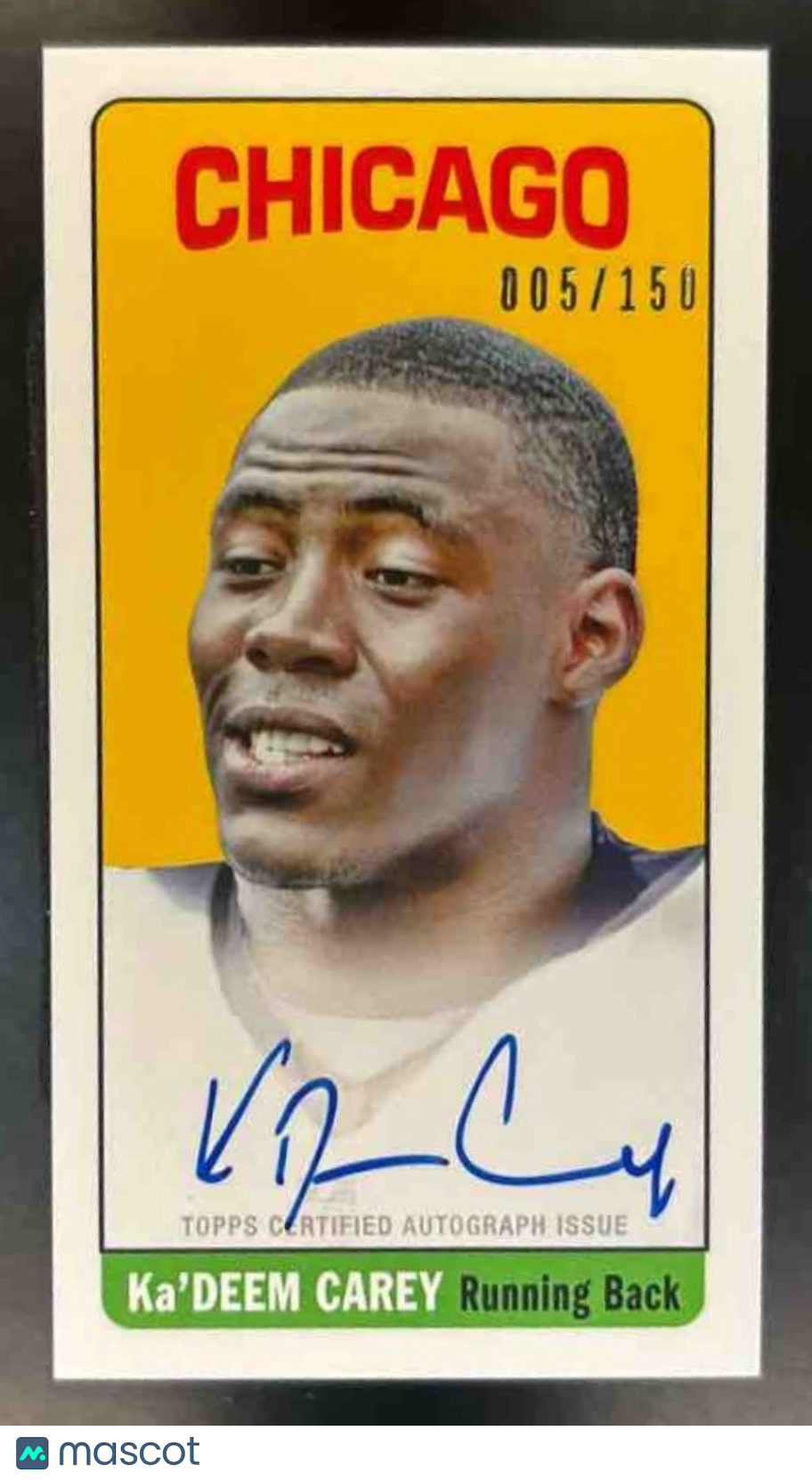2014 Topps Ka Deem Carey 1965 Auto 5/150 #102 RC Chicago Bears