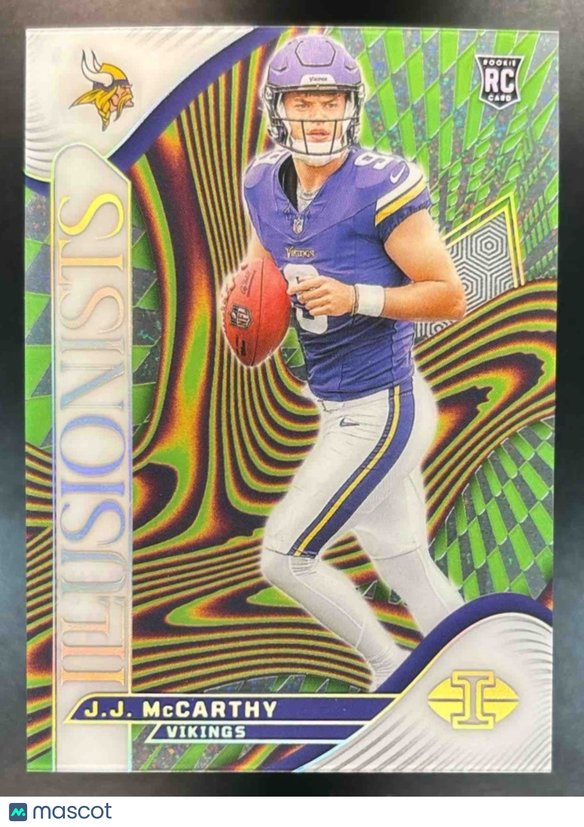 2024 Panini Illusions J.J. McCarthy Illusionists Stardust #8 RC Minnesota Viking