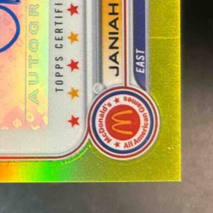 2022-23 Topps Chrome McDonald's All American Janiah Barker Auto Yellow /75