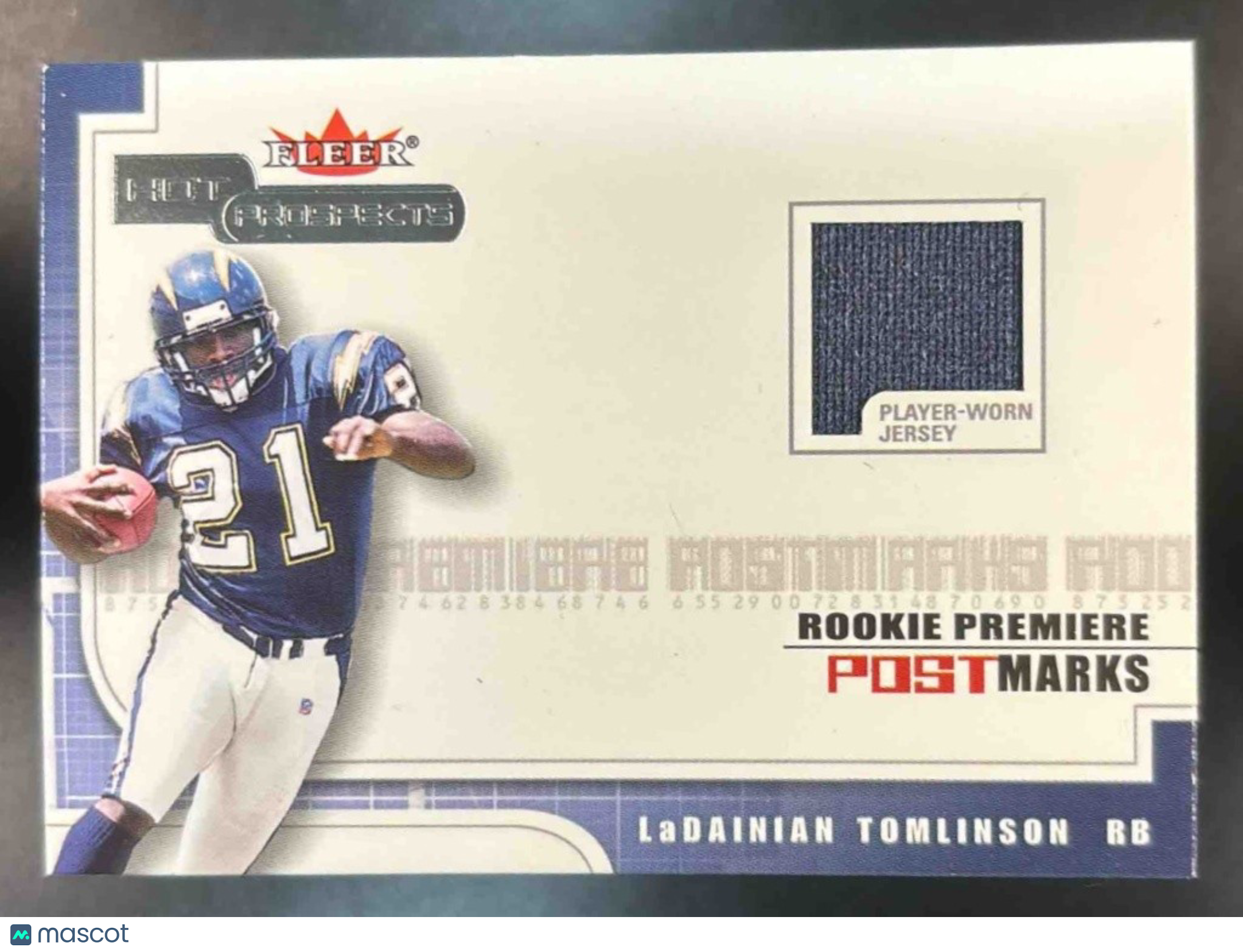 2001 Fleer Hot Prospects LaDainian Tomlinson Postmarks /1775 MEM RC