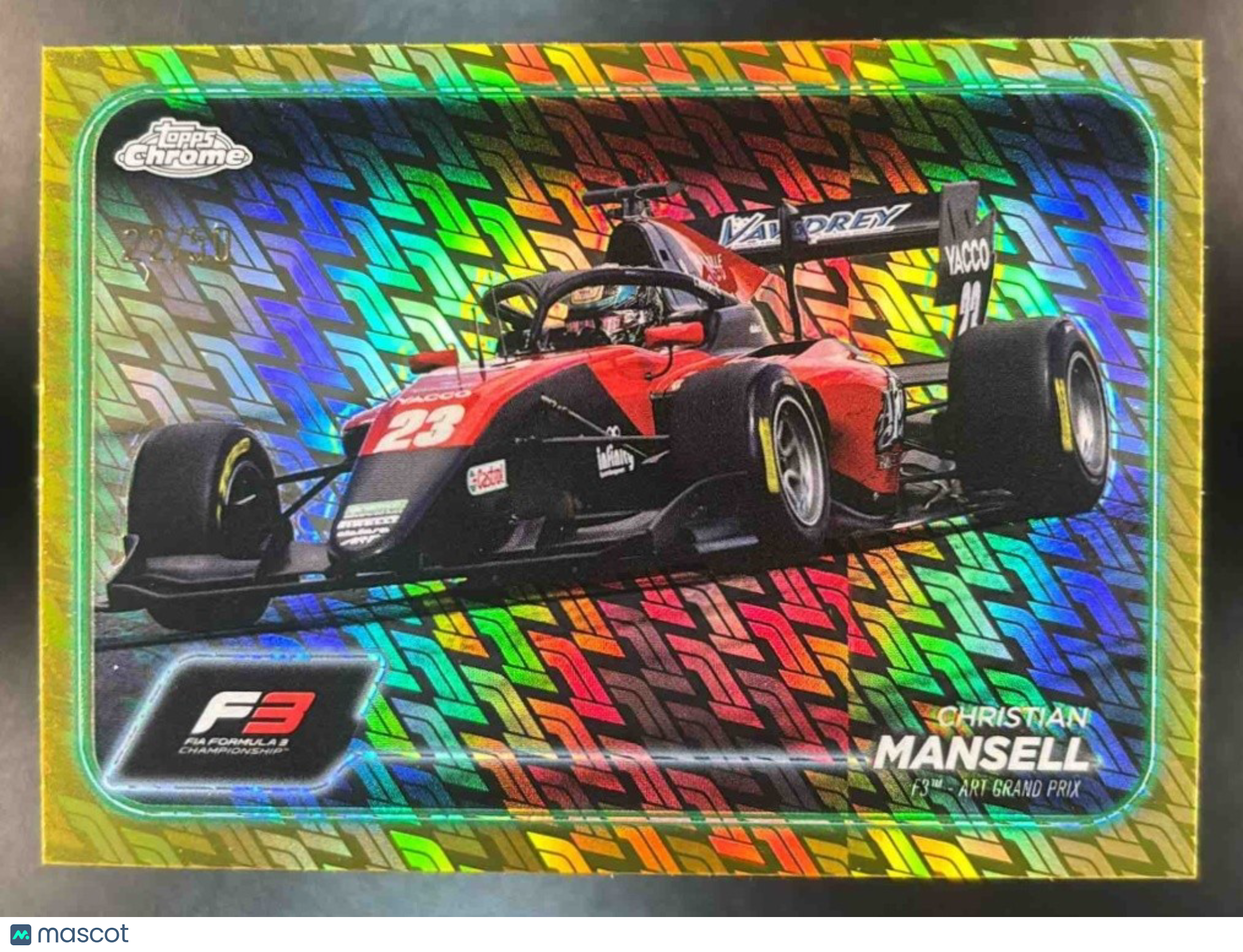 2024 Topps Chrome Logofractor Edition Formula 1 Christian Mansell Gold /50 #136