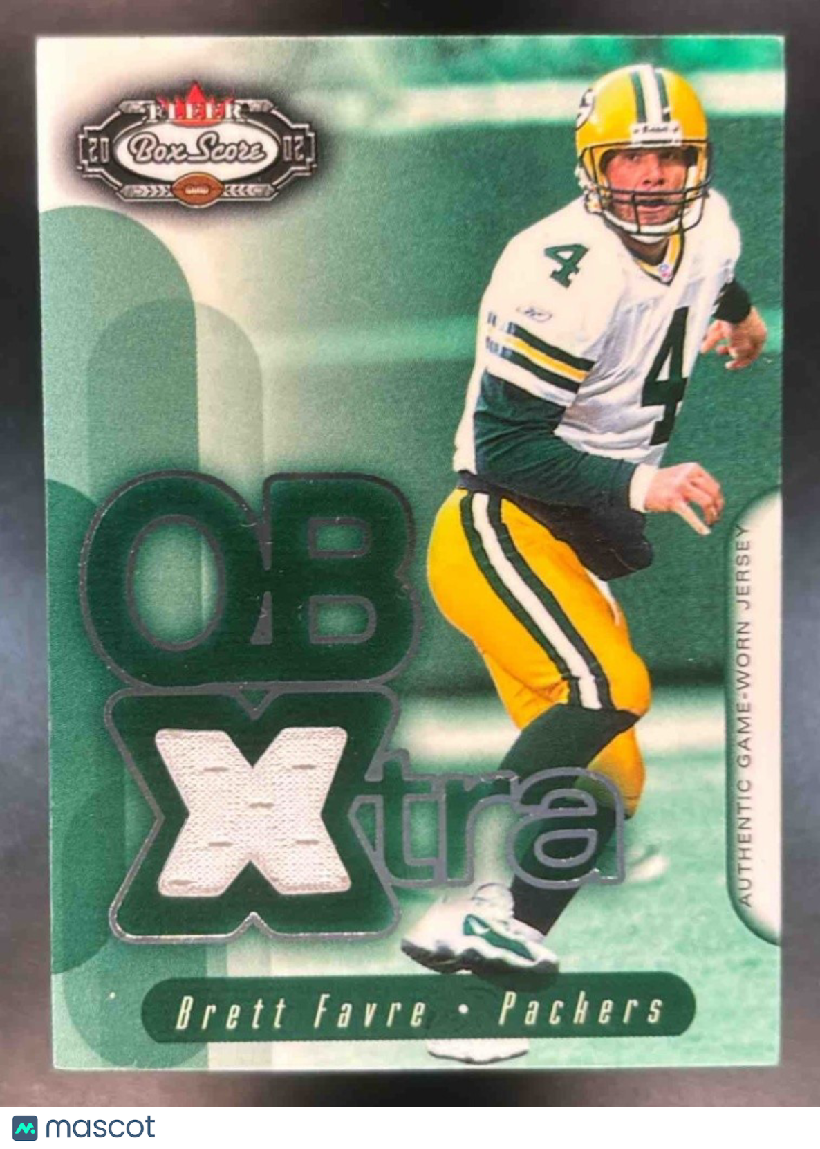 2002 Fleer Box Score Brett Favre QBXtra Jerseys #NNO MEM Green Bay Packers