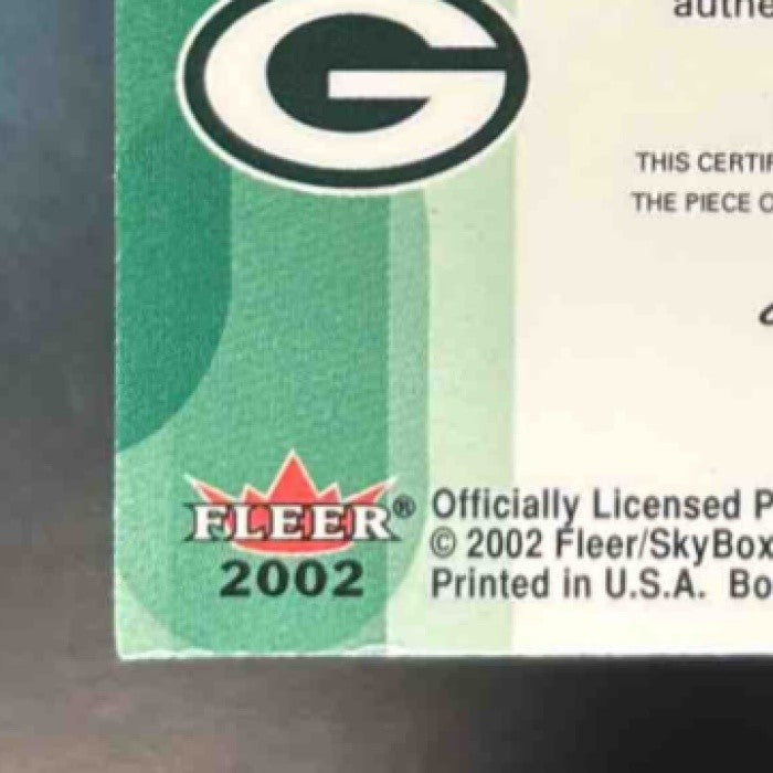 2002 Fleer Box Score Brett Favre QBXtra Jerseys #NNO MEM Green Bay Packers