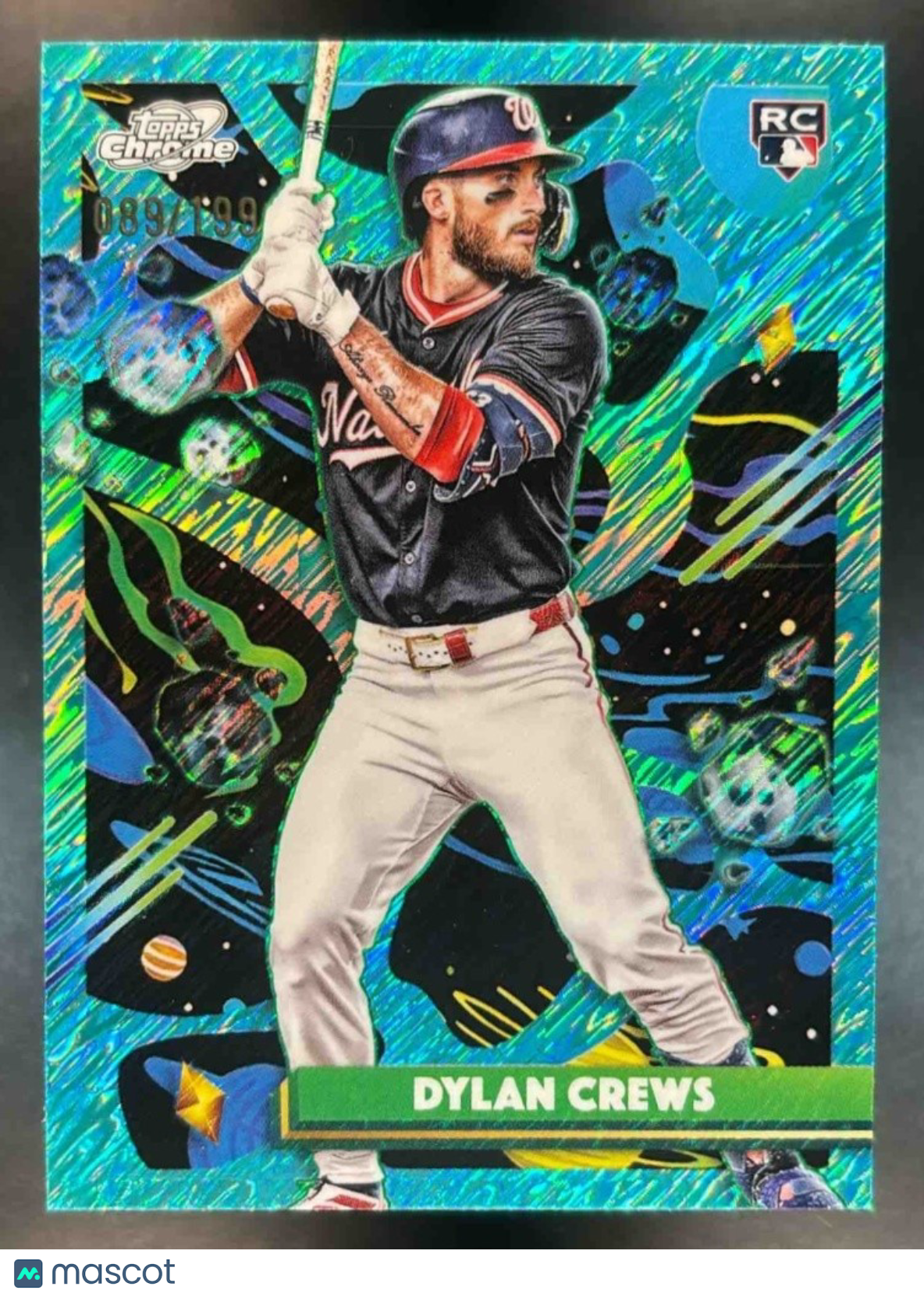 2025 Topps Cosmic Chrome Dylan Crews Aqua /199 #194 RC Washington Nationals