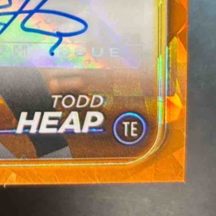 2024 Topps Chrome Sapphire Edition Todd Heap Auto Orange Refractor /25 #BA-THE