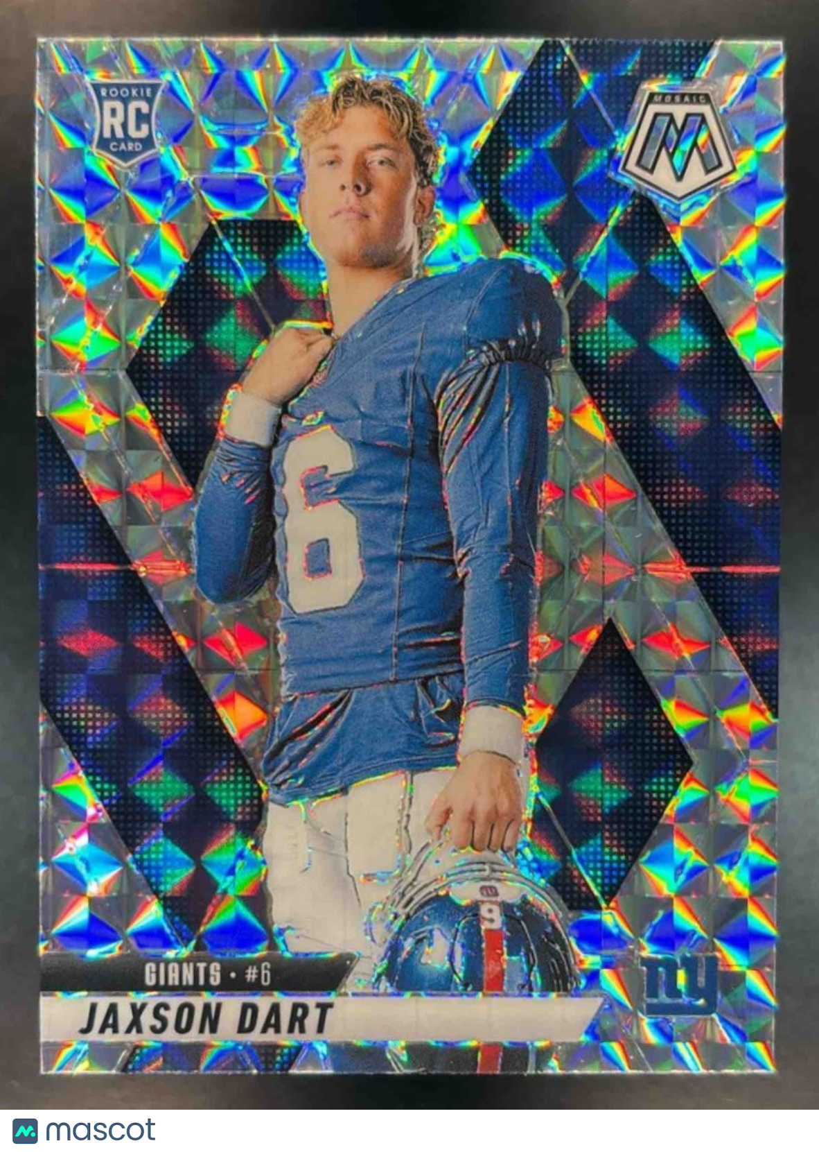 2025 Mosaic Jaxson Dart Rookie Variation Mosaic Prizm #288 RC New York Giants