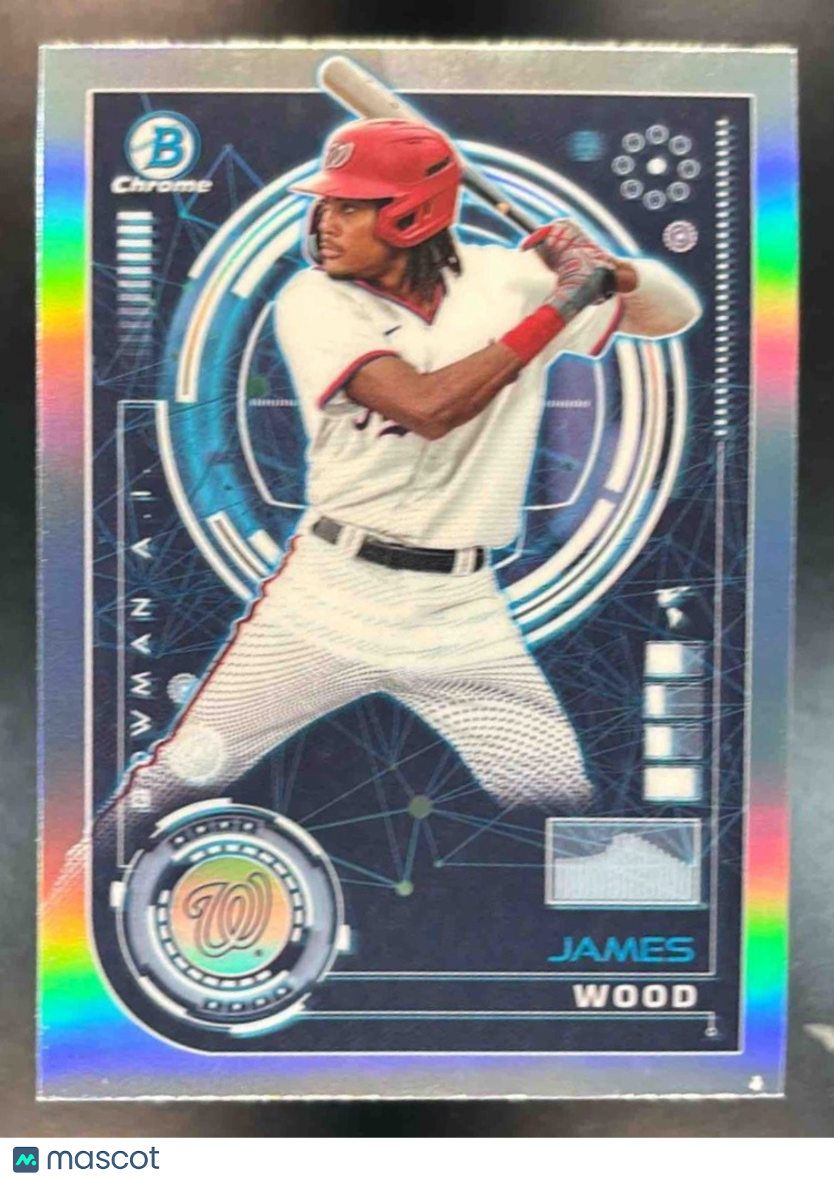 2024 Bowman James Wood A.I. Chrome #BAI-17 Washington Nationals