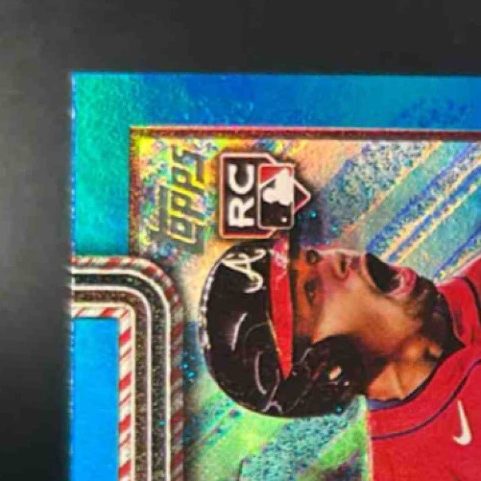 2025 Topps Holiday Drake Baldwin Blue Metallic Glitter #H60 RC Atlanta Braves
