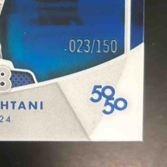 2024 Topps 50/50: Shohei Ohtani HR 28 Chrome Blue 23/150 #46 Los Angeles Dodgers