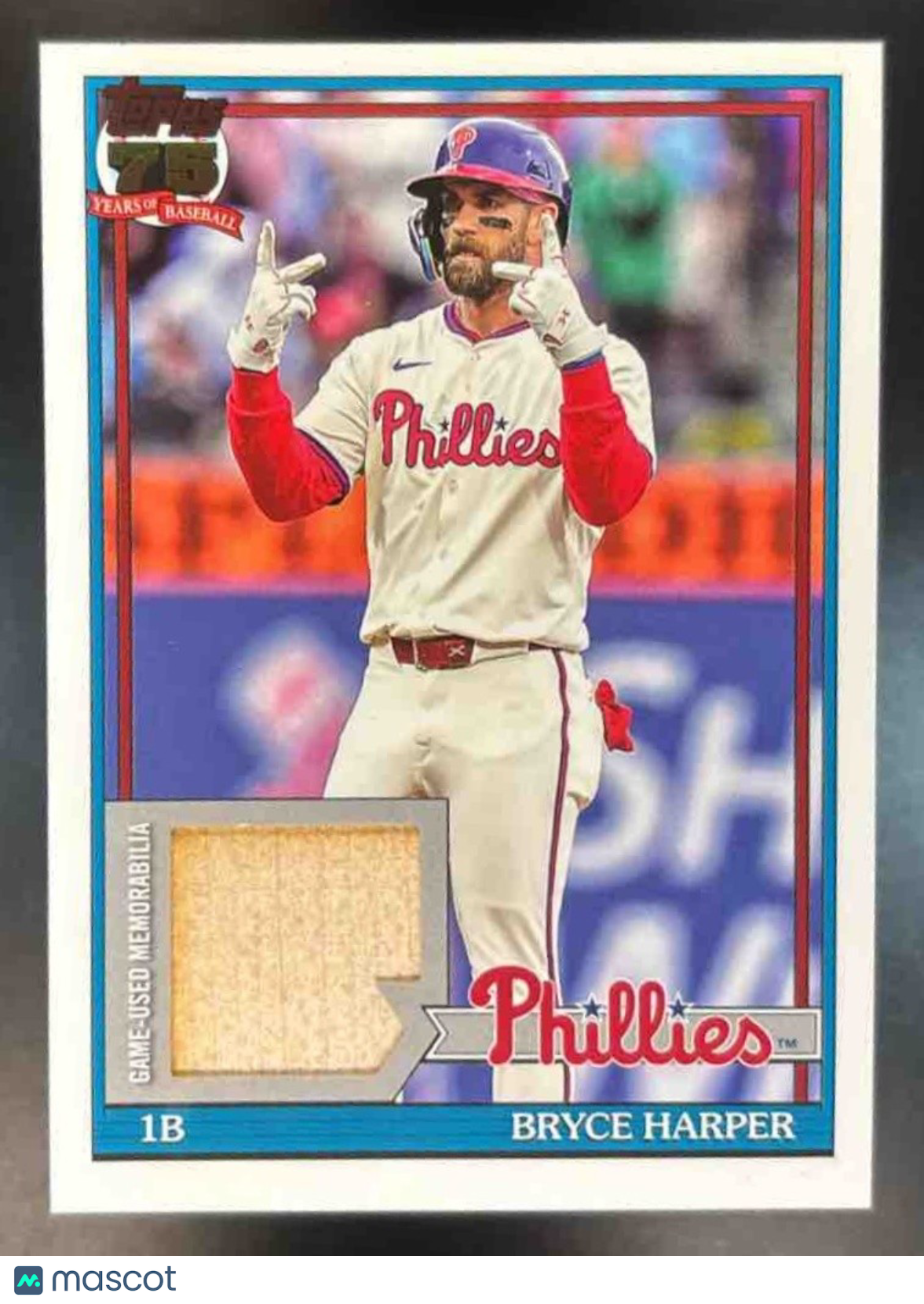 2026 Topps Bryce Harper 1991 Relic #91R-BH MEM Philadelphia Phillies