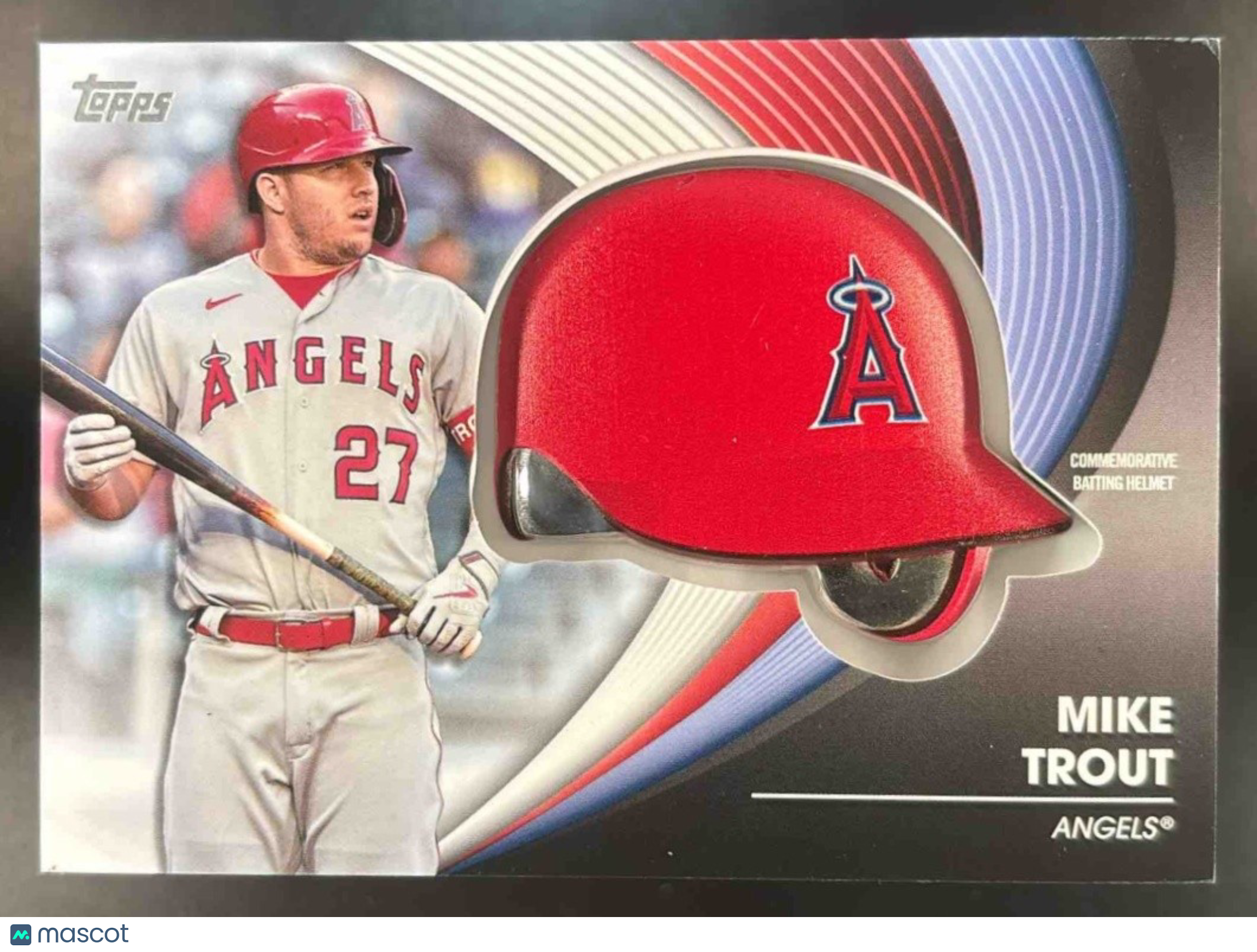 2022 Topps Mike Trout Batting Helmet Commemorative Relic Los Angeles Angels