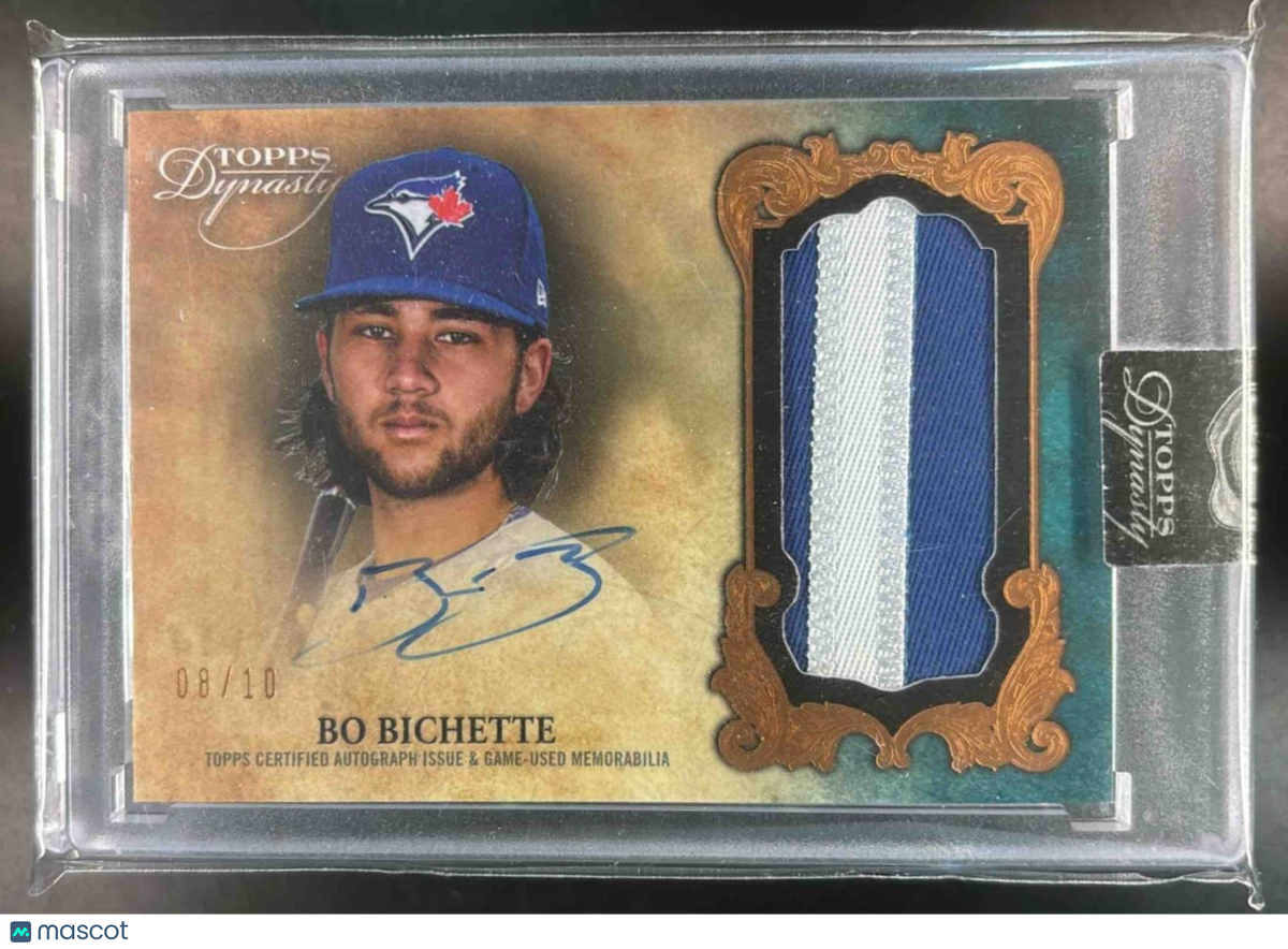 2021 Topps Dynasty Bo Bichette Auto Patch 8/10 #DAP-BB5 MEM Toronto Blue Jays