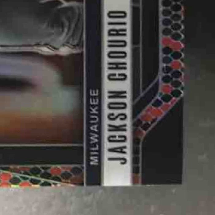 2025 Panini Prizm Jackson Chourio Prizms Snakeskin #108 Milwaukee Brewers