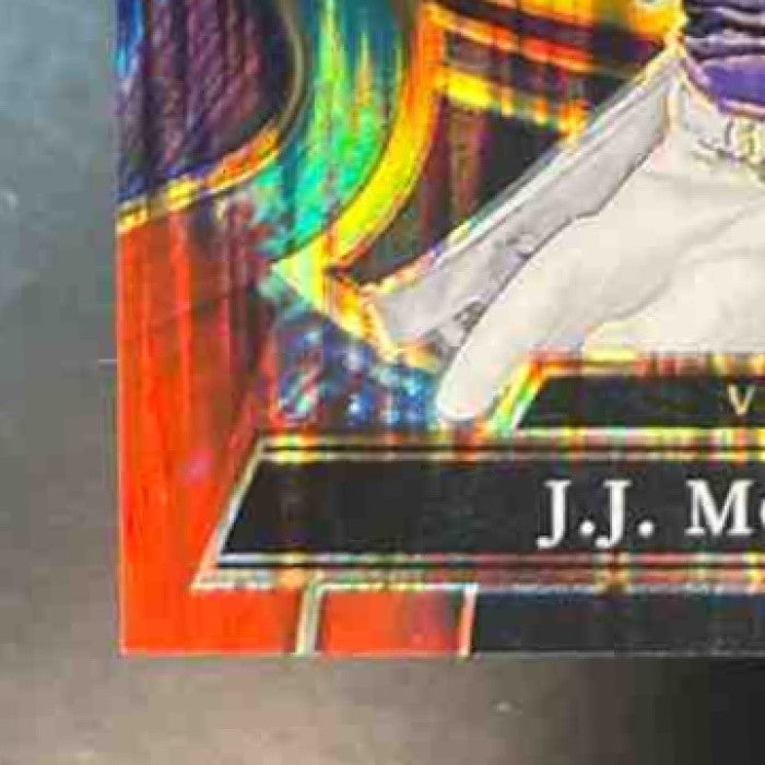 2025 Panini Select J.J. McCarthy Tie-Dye Prizm Shock /25 #63 Minnesota Vikings
