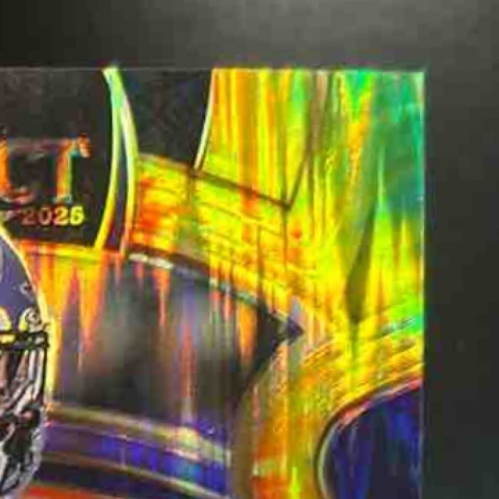 2025 Panini Select J.J. McCarthy Tie-Dye Prizm Shock /25 #63 Minnesota Vikings