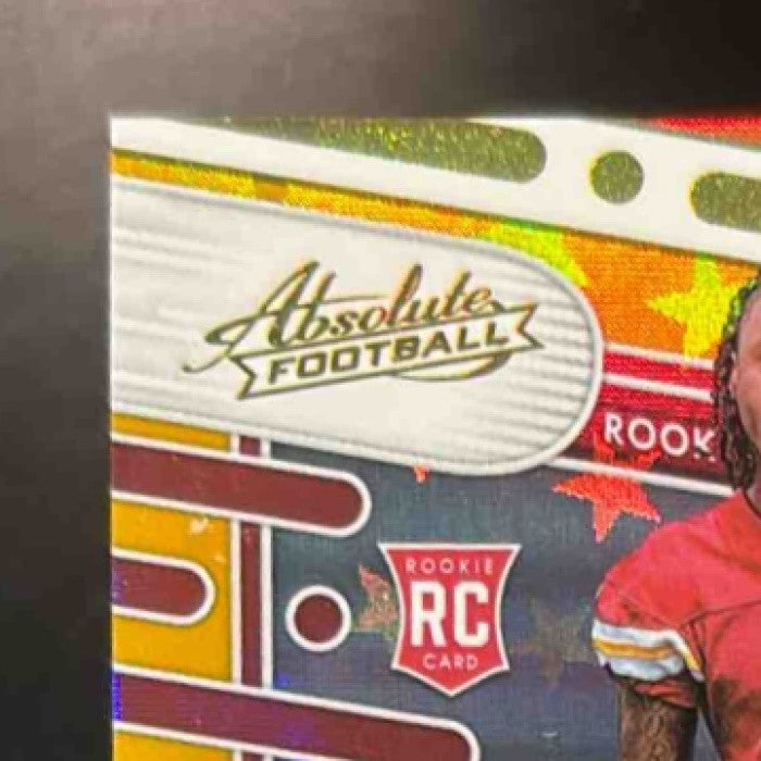 2024 Absolute Xavier Worthy Rookies Gold Stars /25 #128 RC Kansas City Chiefs
