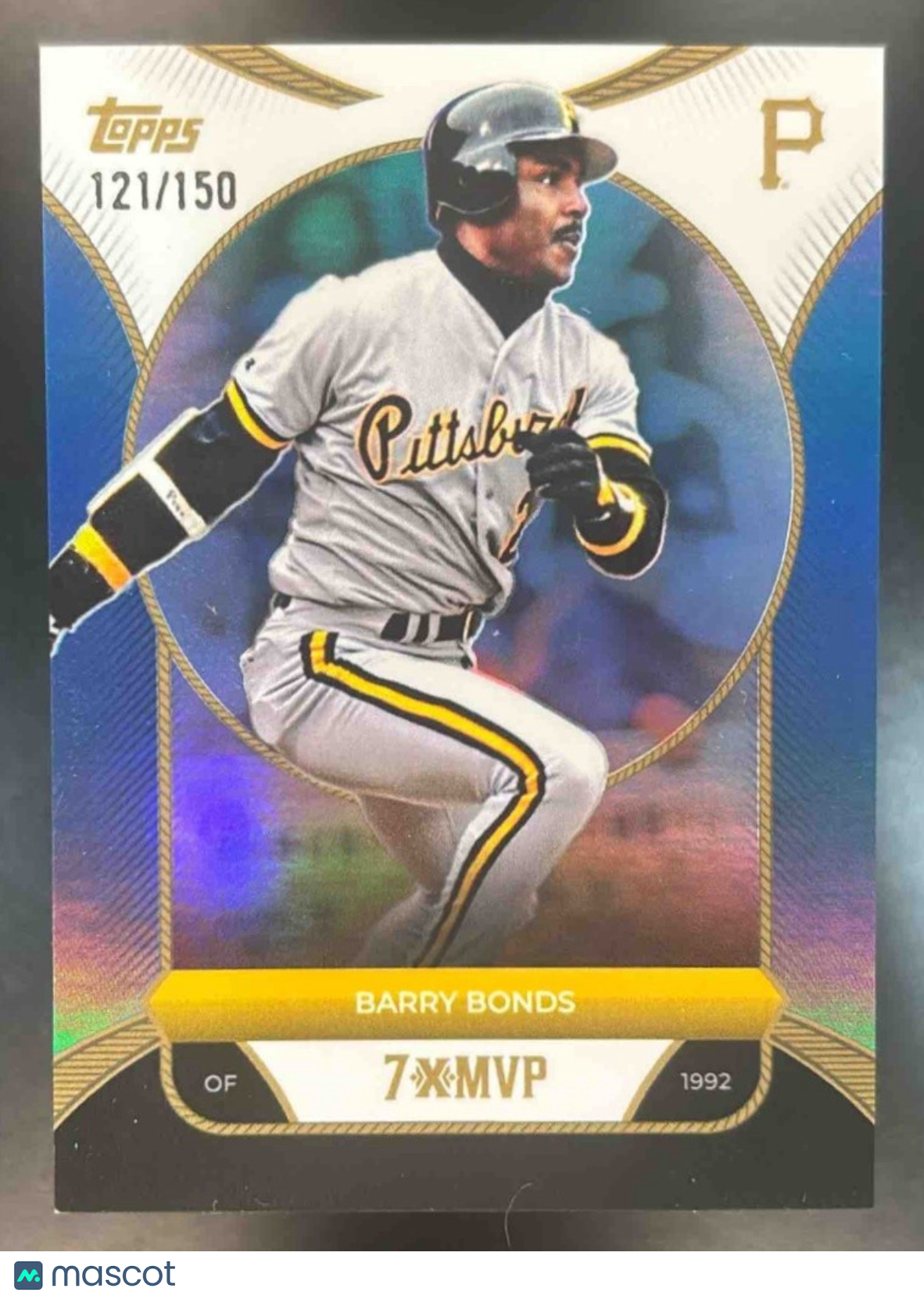 2025 Topps Welcome to the Club: 3-X MVP Barry Bonds 1992 Blue /150 #5 Pirates