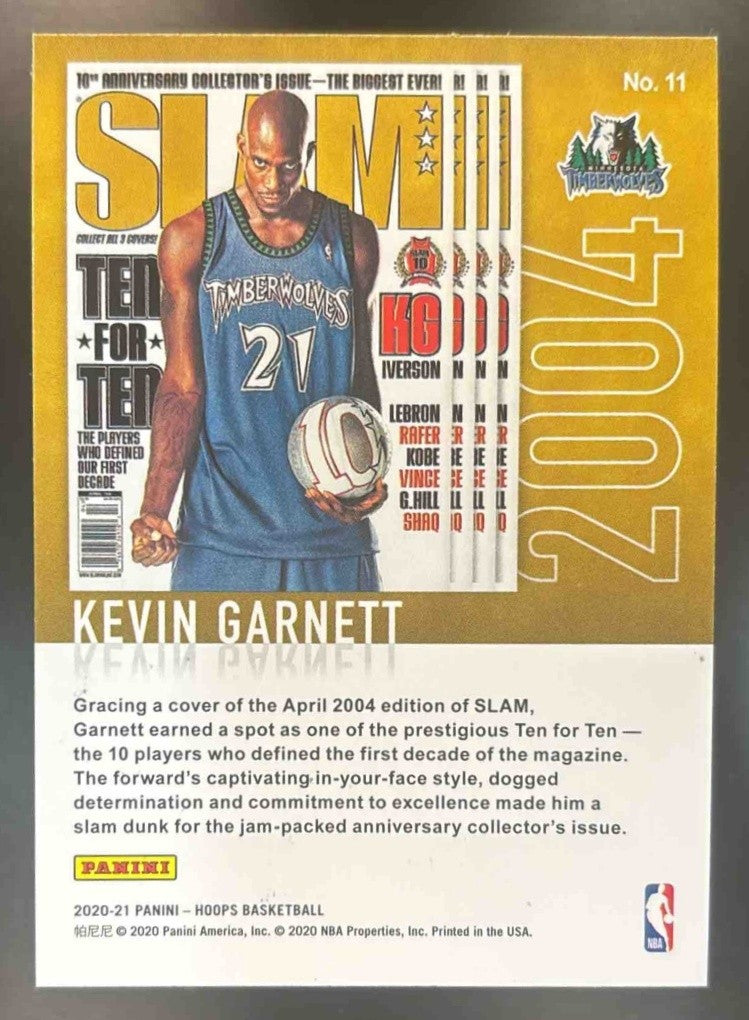 2020-21 Panini Hoops Kevin Garnett Slam Explosion #11 Minnesota Timberwolves
