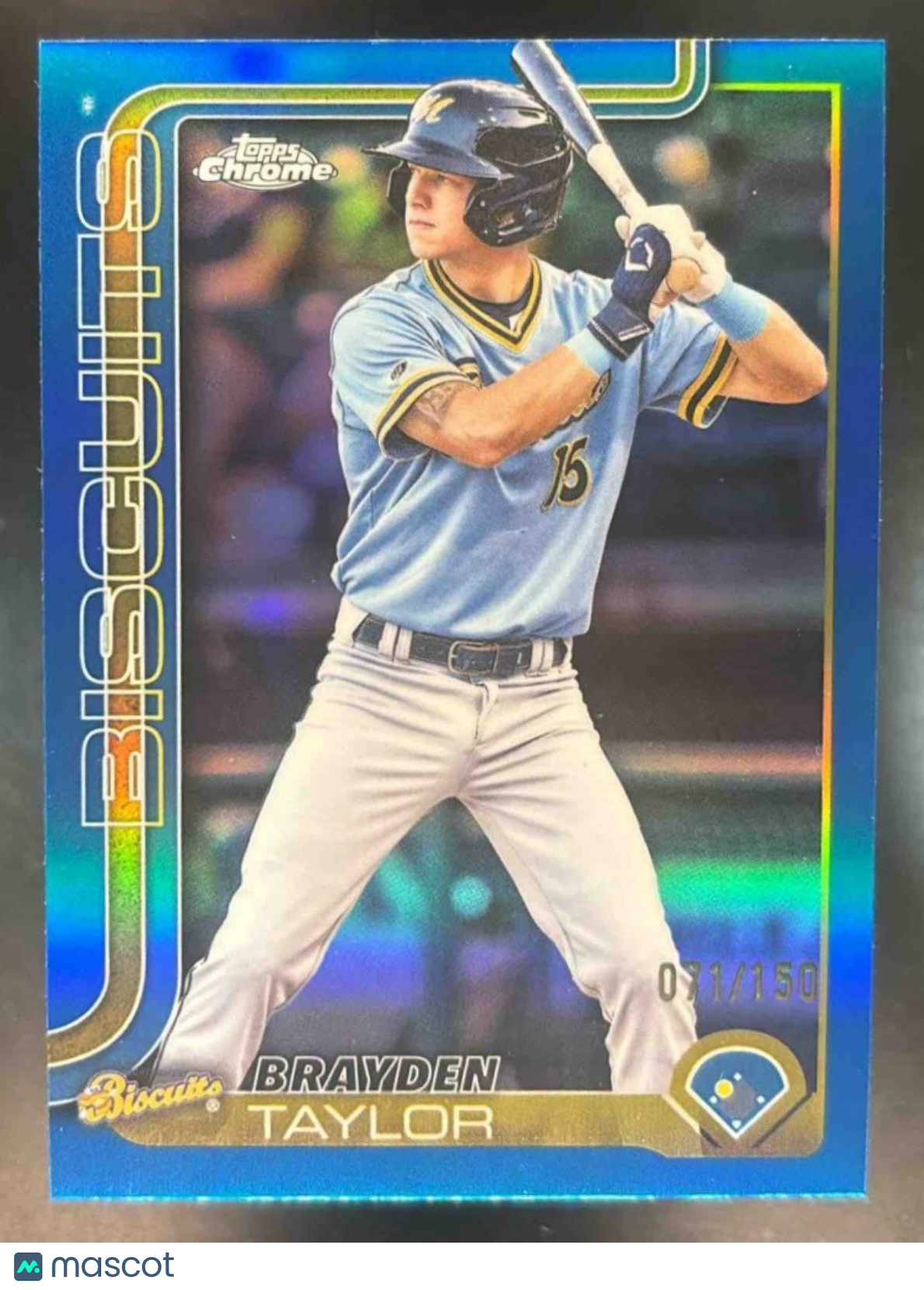 2025 Topps Pro Debut Brayden Taylor Chrome Blue /150 #PDC-101 Biscuits