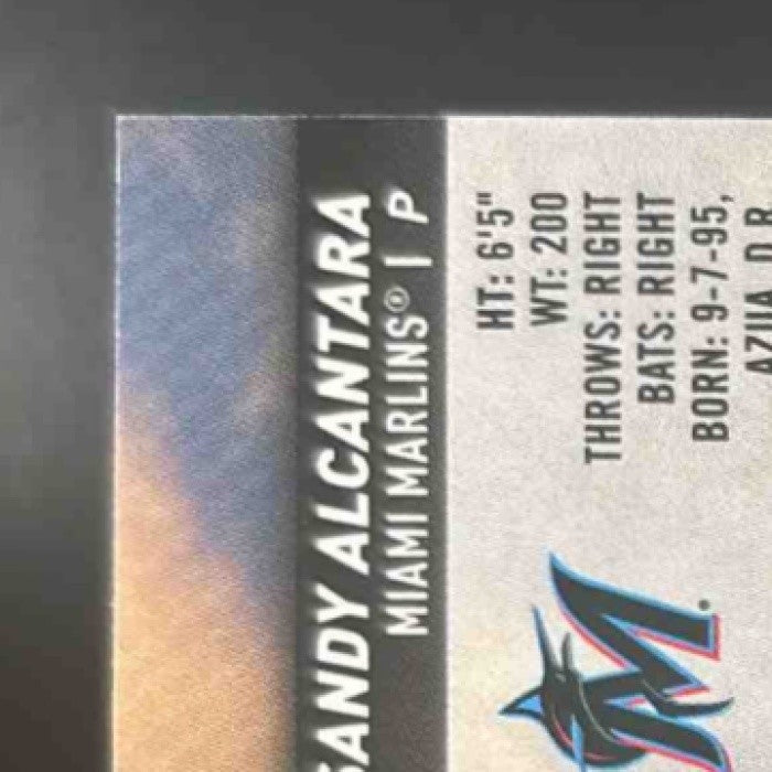 2025 Topps Stadium Club Sandy Alcantara Gold Foil /50 #120 Miami Marlins