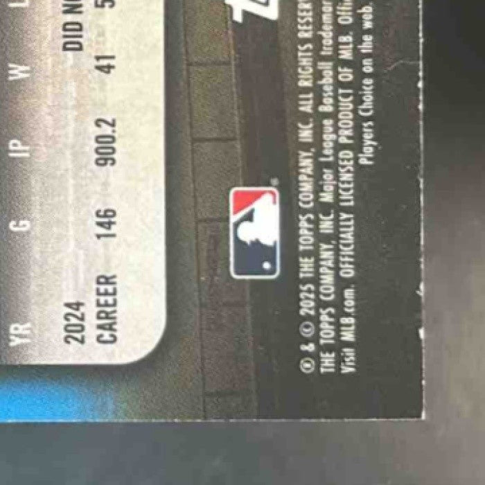 2025 Topps Stadium Club Sandy Alcantara Gold Foil /50 #120 Miami Marlins