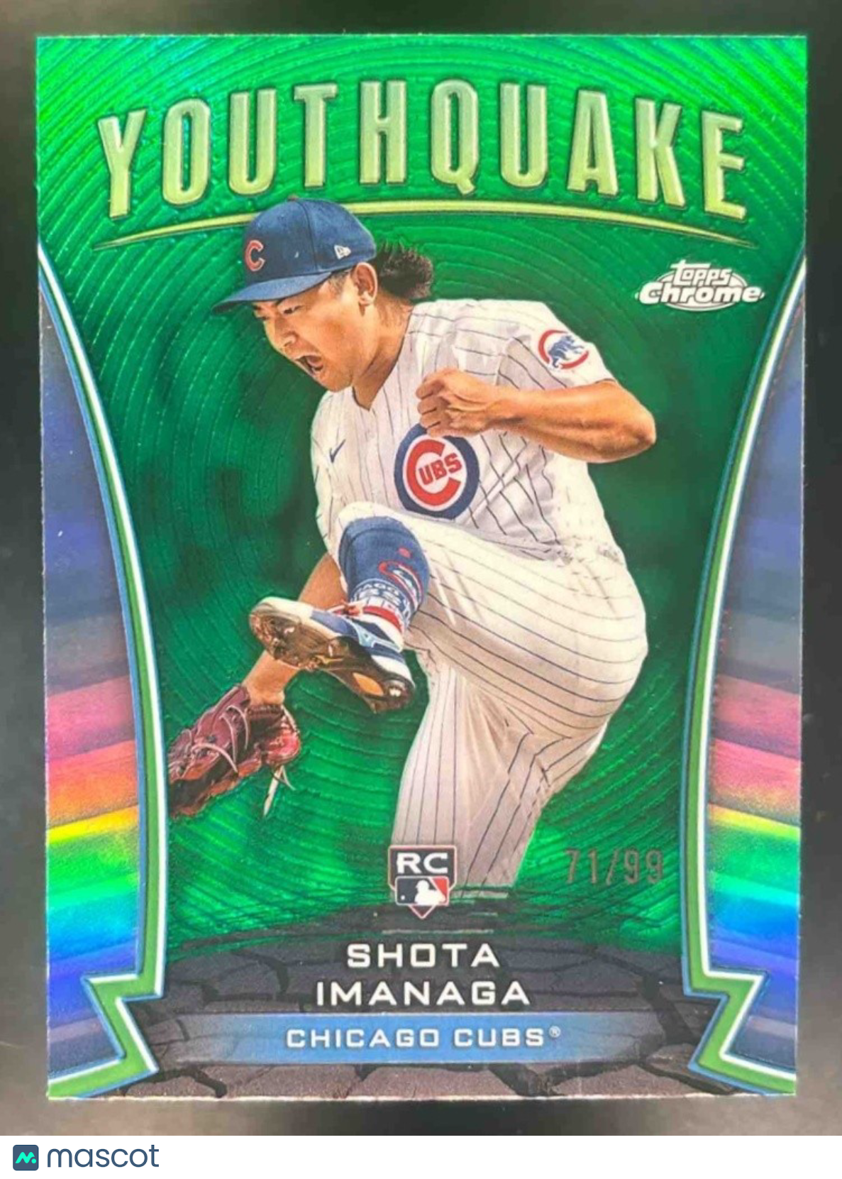 2024 Topps Chrome Update Shota Imanaga Youthquake Green /99 RC Chicago Cubs