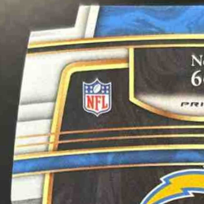 2021 Panini Select Josh Palmer Zebra Prizm Die Cut #66 RC Los Angeles Chargers
