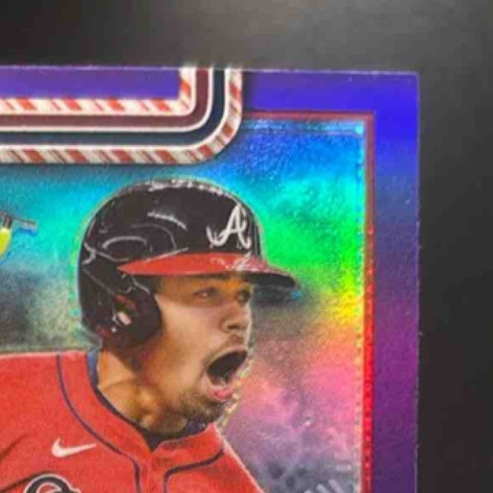 2025 Topps Holiday Drake Baldwin Chrome Purple /299 #HC60 RC Atlanta Braves