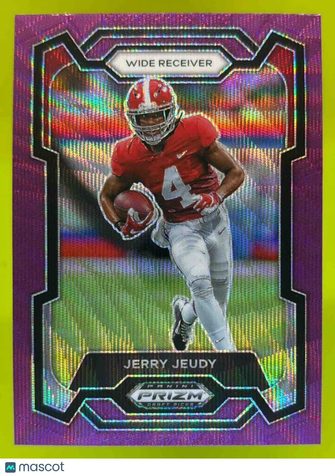 2024 Panini Prizm Collegiate Draft Pick Jerry Jeudy Purple Wave #40 Crimson Tide