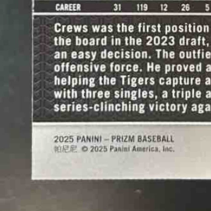 2025 Panini Prizm Dylan Crews Prizms Cherry Blossom /20 #73 Washington Nationals