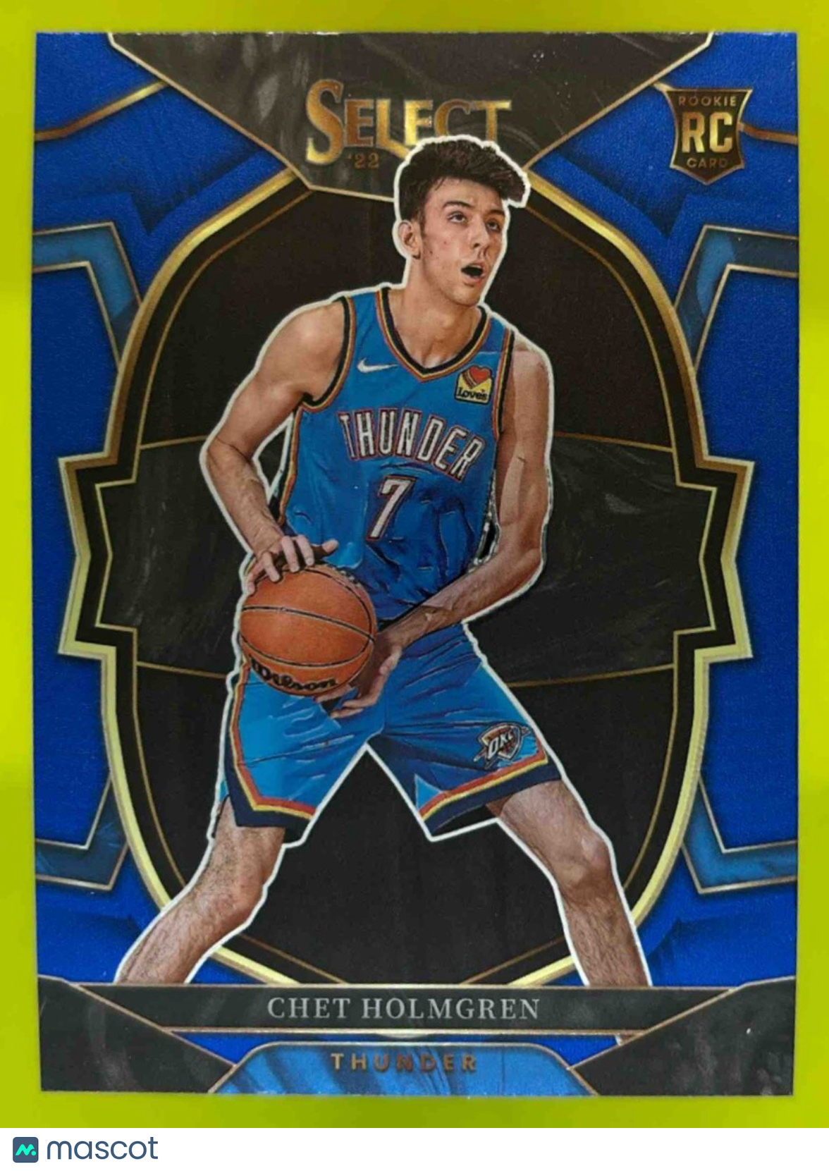 2022-23 Panini Select Chet Holmgren Blue Prizms #83 RC Concourse Thunder