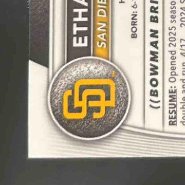 2025 Bowman Chrome Ethan Salas Prospects Yellow Geometric /75 #BCP-169 Padres